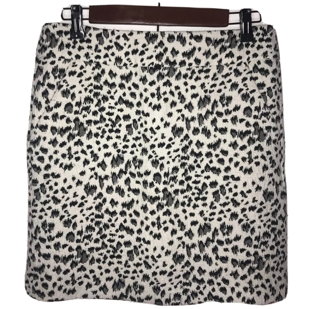 Loft animal print mini skirt with pockets